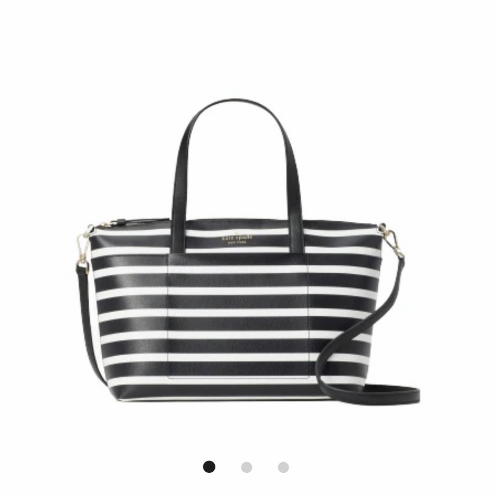 Kate Spade Black and White Striped Tote